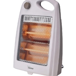 Bimar HR304 Stufetta a infrarossi, Stufetta Elettrica a Basso Consumo 800W per Ambienti Piccoli da Esterno/Interno, 2 Resistenze Stufa al Quarzo e 2 Potenze Riscaldamento, Radiatore Portatile